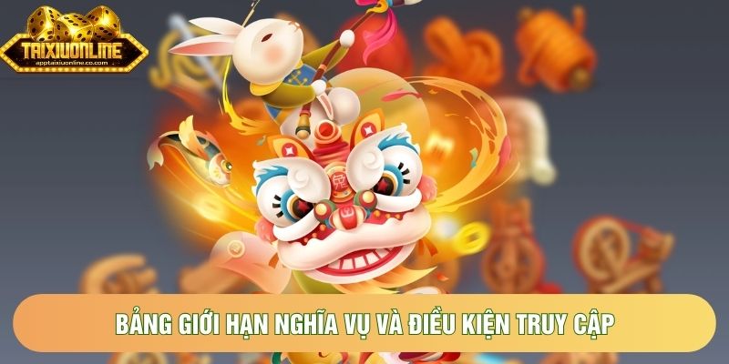 Bảng giới hạn nghĩa vụ và điều kiện truy cập